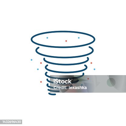 istock Dust Pollution vector concept modern line icon 1432696430