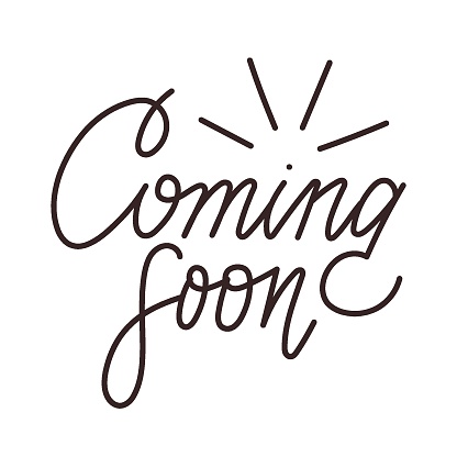 Coming Back Lettering Coming Soon Monoline Modern Hand Lettering Stock Illustration ...