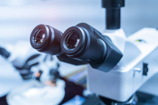 istock Industrial electronic high productivity stereo optical microscope 1432697812