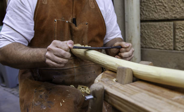 istock Wood carving in a traditional way 1432699427