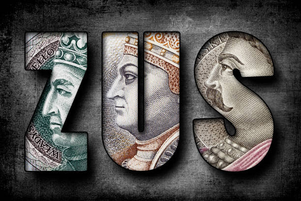 istock ZUS Text Made of  Polish Banknotes 1432700202