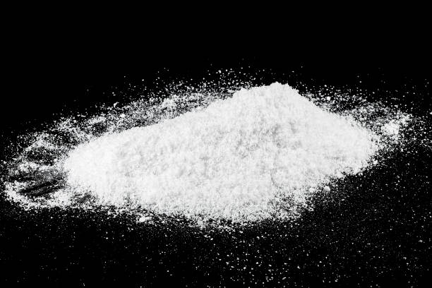 istock Snowdrift isolated over black background, winter season. White snow. 1432701563