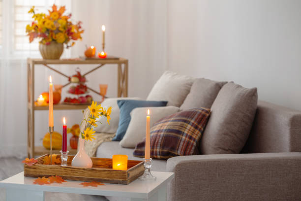 istock beautiful autumnal decor in home white interior 1432707452