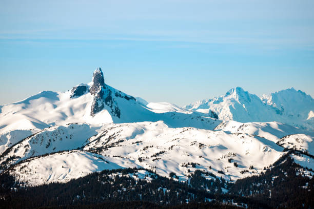 Famous Whistler landmark Black Tusk in Garibaldi Provincial Park at sunset