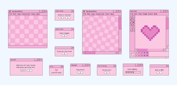 2000s Computer Ui 280+ 2000s Computer Background Stock Illustrations, Royalty-Free Vector ...