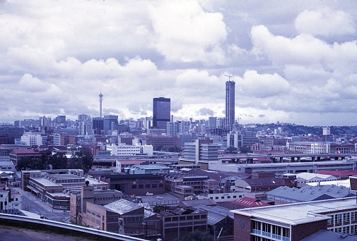 Johannesburg, South Africa, 1971. View over Johannesburg.