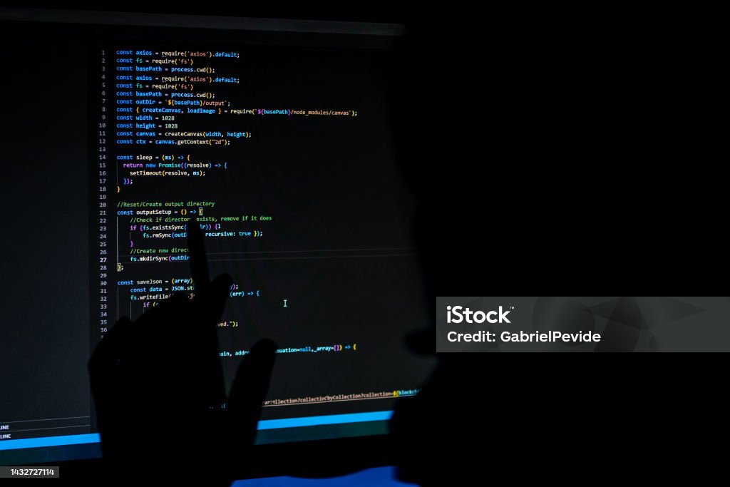 Woman Programming Software Codes Overnight Stock Photo - Download Image ...