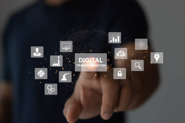 istock Digital transformation technology strategy, digitization and digitalization of business processes and data, optimize and automate operations, customer service management, internet and cloud computing. 1432735891