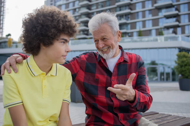 istock Grandfather and grandson spend time together 1432736154