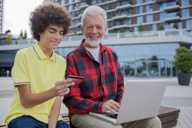 istock Grandfather and grandson spend time together 1432736183