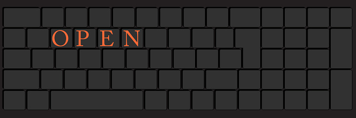 Computer Keyboard Text Computer Keyboard With Open Text Closeup Of An Electronic Computer ...