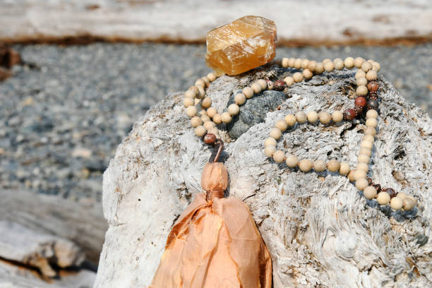 istock Calcite Crystal and Mala Beads 1432739897