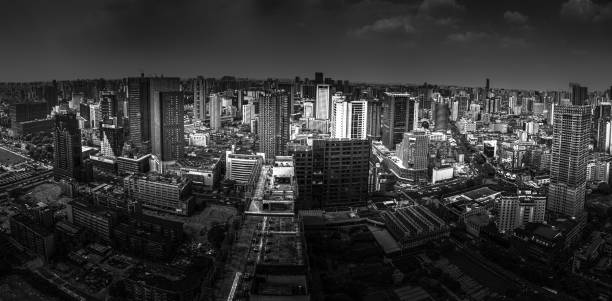 istock Black and white Chengdu City 1432742888