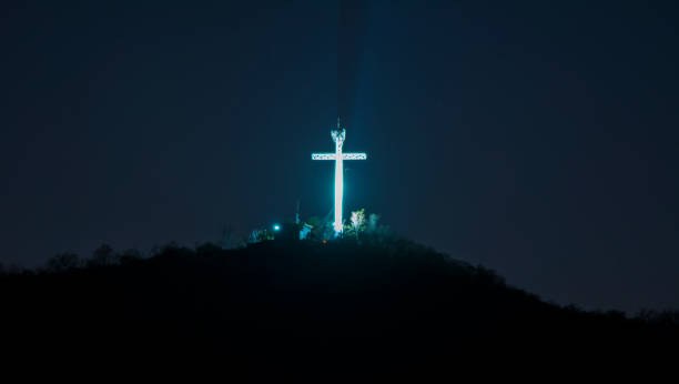 istock The shadow of the cross. 1432746477