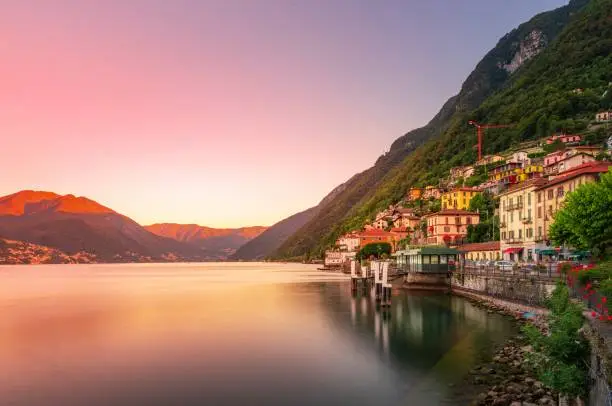 Evening at Argegno by the Lake Como