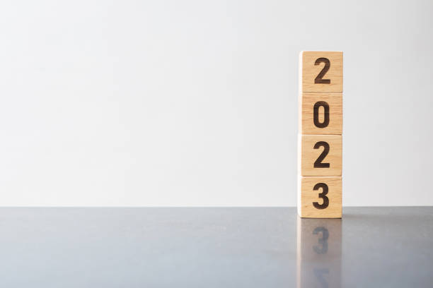 istock 2023 year block on table. goal, Resolution, strategy, plan,, start, budget, mission, action, motivation and New Year holiday concepts 1432758637