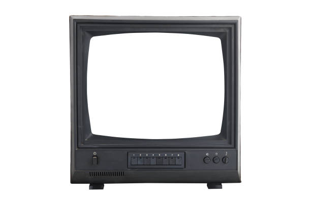 istock Old tv on isolated. Retro technology concept. Blank screen for text. 1432762346