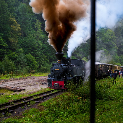 Mocanita the narrow gauge steam train in Romania Maramureş