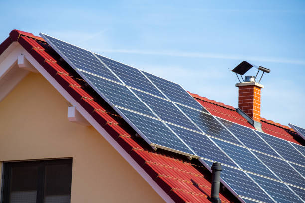 istock Single family house with photovoltaic system 1432767036