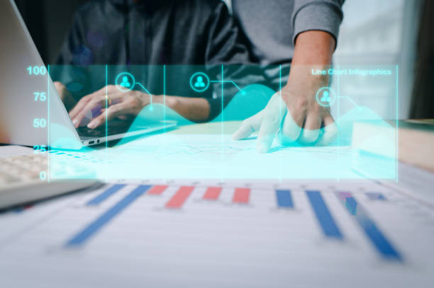 istock Business teamwork and working on digital tablet. Concept of digital graph interfaces,virtual screen 1432768119