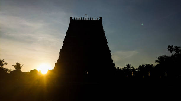 istock silhouette of a temple castle tower 1432768194
