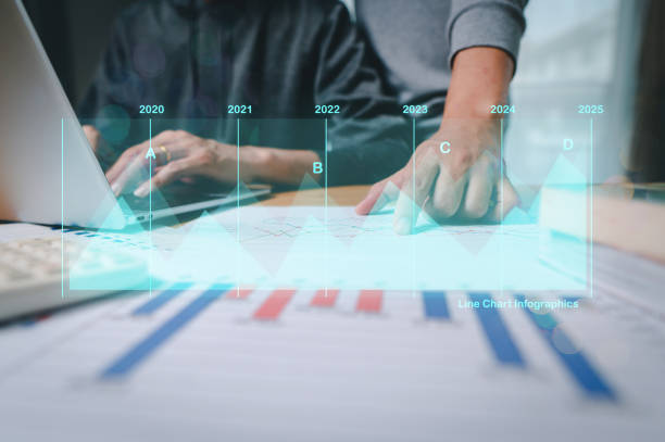 istock Business teamwork and working on digital tablet. Concept of digital graph interfaces,virtual screen 1432768282