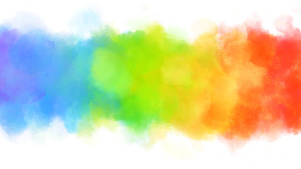 istock Colorful watercolor brushstrokes. Rough painted background. 1432768397