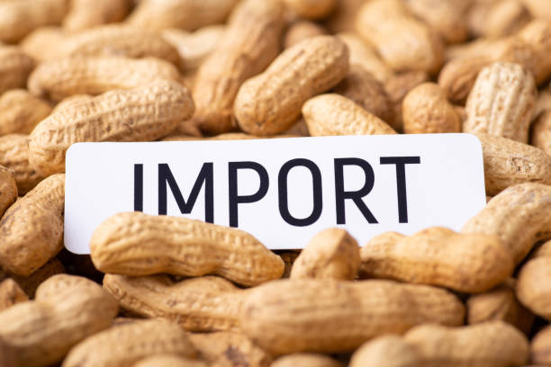 istock Paper with inscription Import on peanuts in peel 1432768621