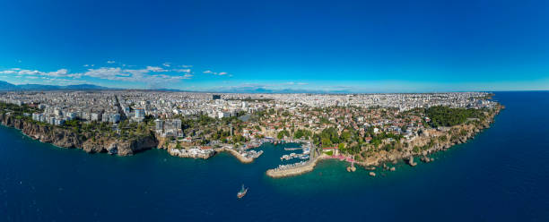istock Antalya castle aerial drone view 1432773163