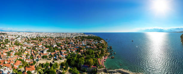 istock Antalya castle aerial drone view 1432773327