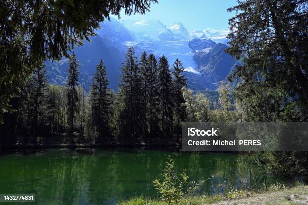 Paysage De Montagne Sur Le Massif Du Montblanc Et Le Lac Des Gaillards À Chamonix Dans Les Alpes Françaises Stock Photo - Download Image Now