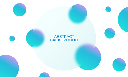 Abstract minimalistic background in creative glassmorphism style. Light backdrop with 3d colorful gradient spheres