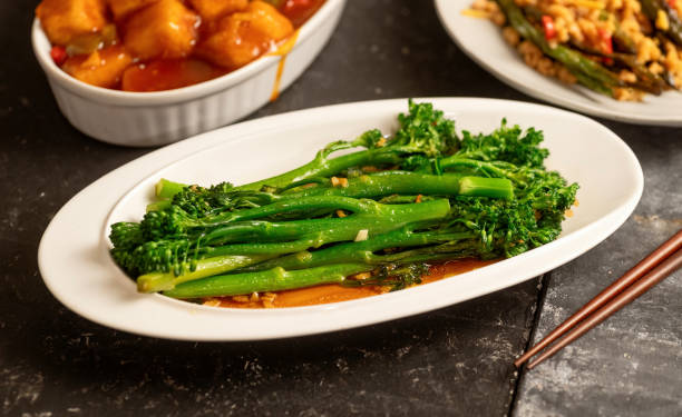 Sauteed Broccolini with garlic sauce