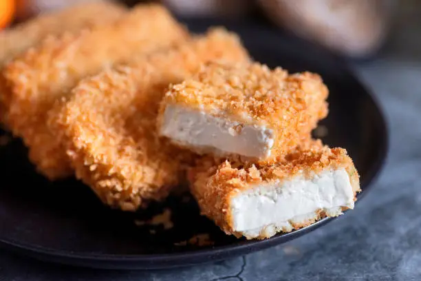 Photo of Crispy vegan breaded fried tofu tonkatsu