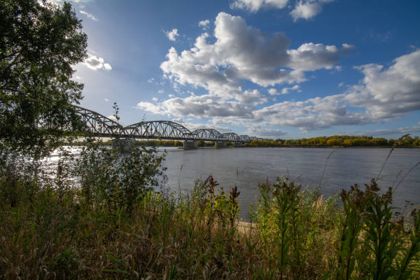 istock Steel bridge over the Vistula river, Poland. 1432783233