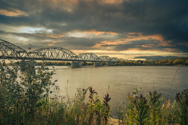 istock Steel bridge over the Vistula river, Poland. 1432783238