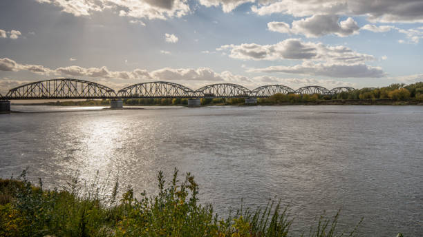 istock Steel bridge over the Vistula river, Poland. 1432783281