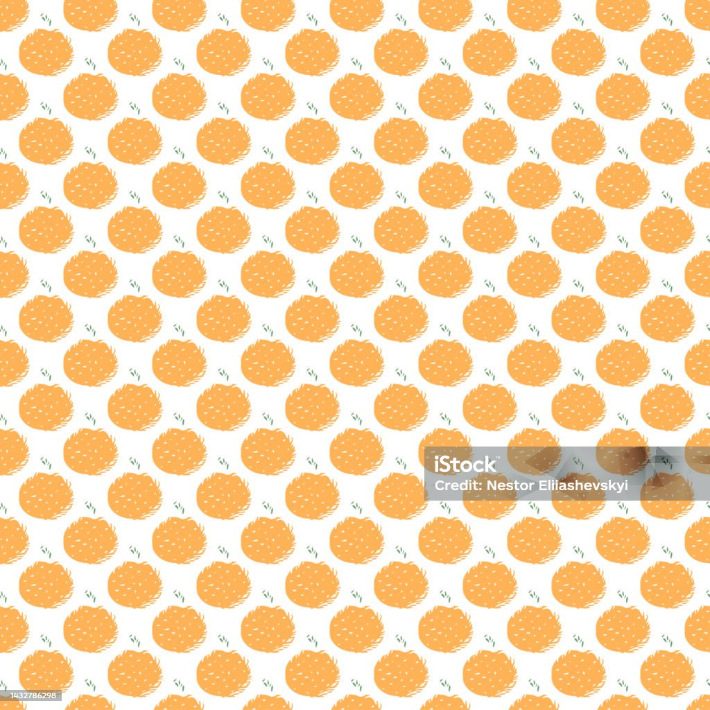 Colorful Orange Pattern Seamless Orange Pattern Colored Orange Fruit Background Stock ...