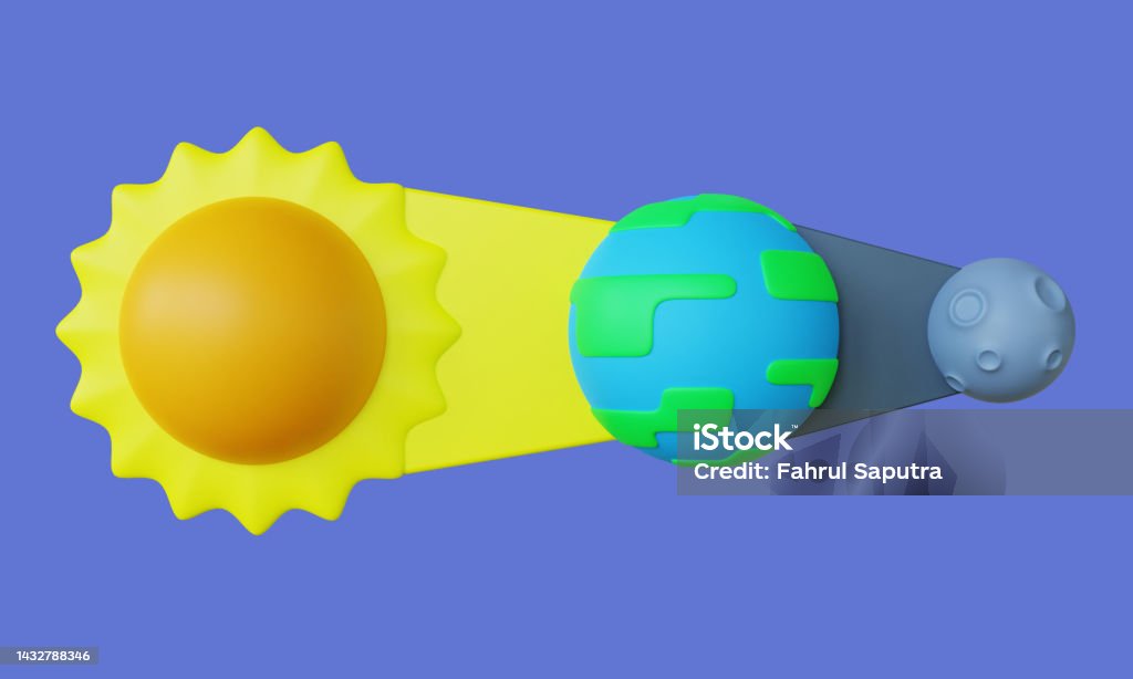 3d Lunar Eclipse Infographic Illustration Highly Rendered Stylized 3d Lunar Eclipse Infographic Illustration Highly Rendered Stylized
