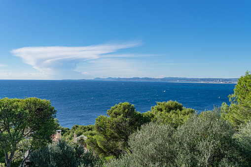 View of the Mediterranean sea from Saint Jean cap ferrât.