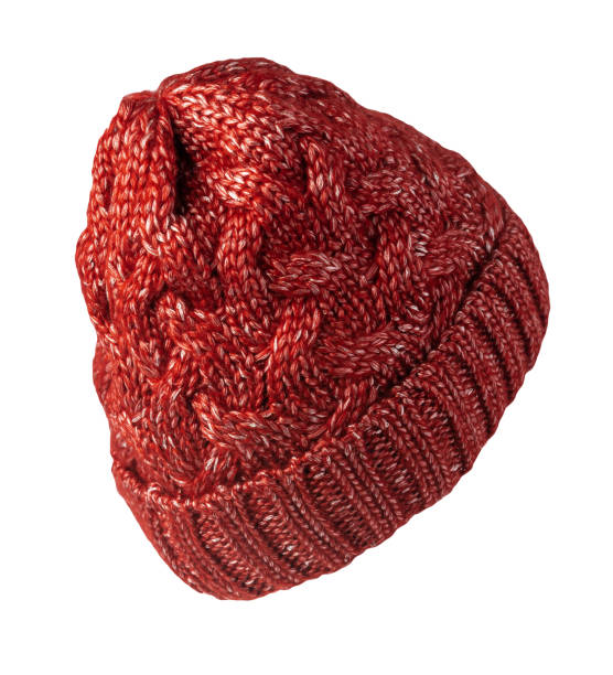 istock women's hat knitted isolated on white background. warm winter accessory 1432788955