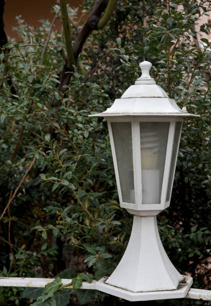 istock old white lantern in the garden 1432792561