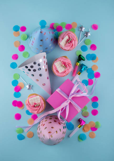 istock Birthday partry concept with cupcake 1432798393
