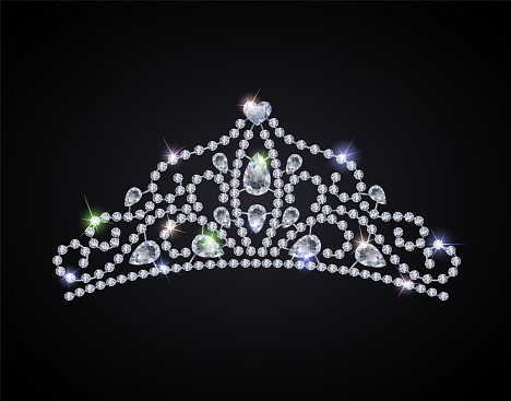 Diamond tiara - vector illustration of shiny diadem