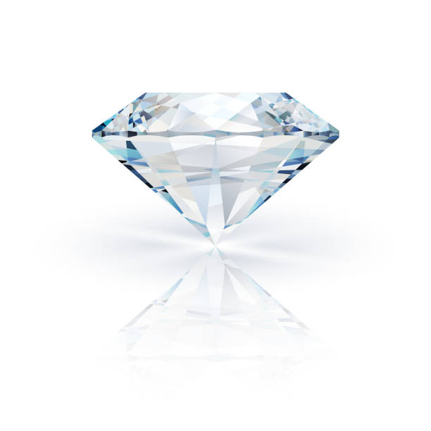 ilustraciones, imágenes clip art, dibujos animados e iconos de stock de ilustración de diamante vectorial realista - piedra preciosa de cristal azul - crystal bright diamond gem