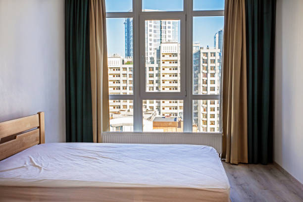 istock view of skyscrapers from a panoramic window in a stylish interior, horizontal 1432802408