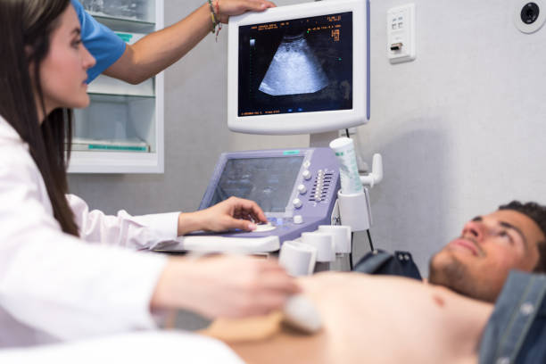 istock Man under ultrasound scan investigation 1432802495