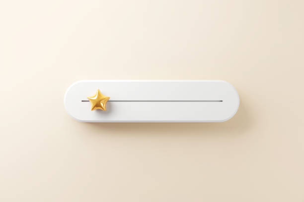 Customer satisfaction meter with star rating. evaluation, Increase rating, Satisfaction services rating concept, Feedback concept design, 3d render.