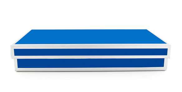 Blue giftbox isolated on white background