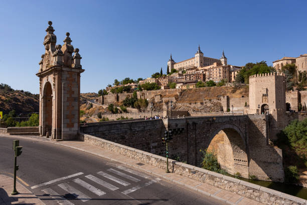 istock Toledo Old Town and Bridge on the Tagus River Panoramic View, in Spain, Europe 1432803357